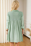 Collared Neck Dropped Shoulder Mini Dress DJPT