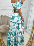 Size Cutout Off-Shoulder Printed Maxi Dress Plus Size DJPT