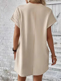 Round Neck Short Sleeve Dress DJPT