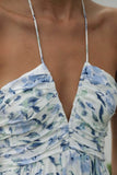 Halter Neck Tiered Maxi Dress DJPT