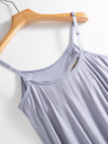 Neck Midi Cami Dress with Bra DJPT