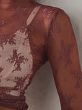 Mock Neck Long Sleeve Blouse DJPT