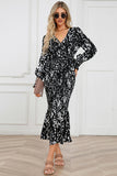 V-Neck Smocked Midi Dress DJPT