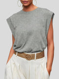 Round Neck Cap Sleeve T-Shirt DJPT