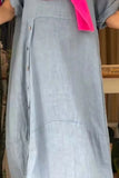 Size Relaxed Fit Short Sleeves Dress Plus Size DJPT
