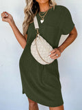 Round Neck Short Sleeve Mini Dress DJPT