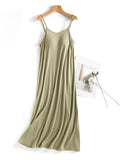 Neck Midi Cami Dress with Bra DJPT