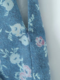 Print Strapless Top and Skort Denim Set DJPT