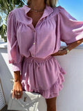 Up Top and Ruffled Skirt Set DJPT
