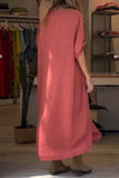 Size Relaxed Fit Short Sleeves Dress Plus Size DJPT