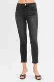 Full Size Tummy Control Mid Rise Crop Skinny Jeans Plus Size DJPT