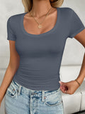 Scoop Neck Short Sleeve T-Shirt DJPT