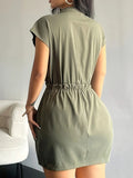Front Short Sleeve Mini Dress DJPT