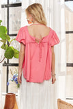 Princess Sleeves Garment Washed Top DJPT