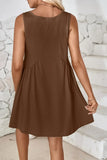 Plunge Wide Strap Mini Tank Dress DJPT
