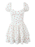 Puff Sleeve Layered Dress DJPT