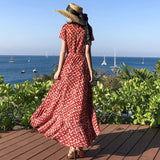 Floral Dress To Ankle Long Thin Temperament Big French Holiday Chiffon Dress Girl