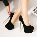 New Night Shop Sexy Velvet Waterproof Table Shoes Large Size Hate Sky Tall Women Singles Shoes High Quality Shoes