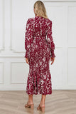 V-Neck Smocked Midi Dress DJPT