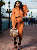 Solid Color Knitting 2-in-1 Bodycon Baby Shower Maternity Sweater Midi Dress Maternity