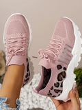 Leopard Lace Up Mesh Athletic DJPT