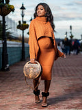 Solid Color Knitting 2-in-1 Bodycon Baby Shower Maternity Sweater Midi Dress Maternity