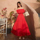 Shoulder Dress Thai New Bohemian Dress With Lean Meat Phuket Bali Beach Dress