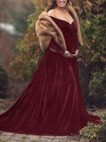 Off Shoulder Pleuche Mermaid Photoshoot Baby Shower Maternity Maxi Dress Maternity
