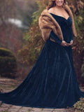 Off Shoulder Pleuche Mermaid Photoshoot Baby Shower Maternity Maxi Dress Maternity