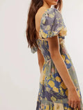 Sweetheart Neck Puff Sleeve Maxi Dress DJPT
