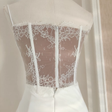 2 Pieces Top and Skirt Ivory Women's Long Vacation Dresses SD330