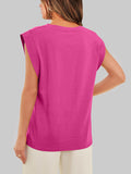 Round Neck Cap Sleeve T-Shirt DJPT