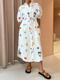 Button Up Midi Shirt Dress DJPT