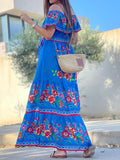Off Shoulder Ruffle Maxi Dress DJPT