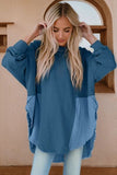 Texture Round Neck Long Sleeve Blouse DJPT