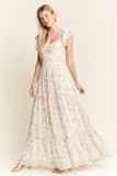 By Jane Full Size Ruffle Sleeve Tiered Maxi Dress Plus Size DJPT