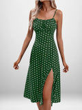 Size Slit Printed Cami Midi Dress Plus Size DJPT