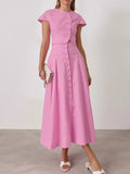 Sleeve Top and Skirt set DJPT
