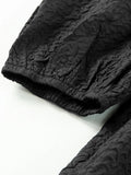 Square Neck Puff Sleeve Peplum Blouse DJPT