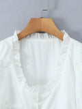Sleeve Ruffle Crop Blouse DJPT