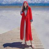 Salt Lake Yunnan Tourism Holiday Long Chiffon Outside The Summer Thin Skirt Dress Coat Women