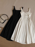 A Line Straps Long Black Women's Holiday Dresses SD220