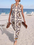 Button Front Sleeveless Dress DJPT