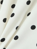 Dot Halter Mini Dress with Lace Trim DJPT