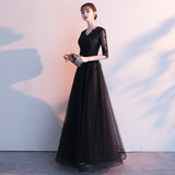 Temperament Evening Dress Woman 2025 New Spring Banquet Elegant Long Black Grandennial Dress Dress Dresser
