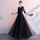 Temperament Evening Dress Woman 2025 New Spring Banquet Elegant Long Black Grandennial Dress Dress Dresser