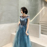 Wedding Annual Meeting Host Fairy Dress Female Temperament 2025 New Dream Temperament Heavy Industry Banquet Evening Dress