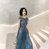 Wedding Annual Meeting Host Fairy Dress Female Temperament 2025 New Dream Temperament Heavy Industry Banquet Evening Dress