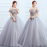 New Female Color Yarn Studio Bridal Banquet Presided Evening Dress Solo Performance Dress