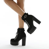 Belt Buckle Stage Short Boots New Hate Sky High Thick Bottom Night Shop DS Sexy Performance Shoes Boots High Quality Shoes